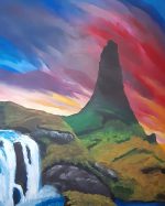 Mount Kirkjufell * done by hand*